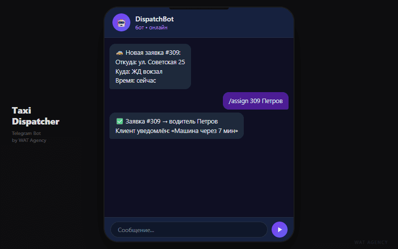 Taxi Dispatcher Bot